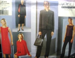 2465 VOGUE  TAMOTSU JACKET, SHIFT DRESS, TOP, BOTTOMS PATTERN 6-10 UNCUT