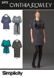 2472 DSGNR BAGGY DRESS LENGTHS, TUNIC, BELT,  BIB PATTERN 4-20