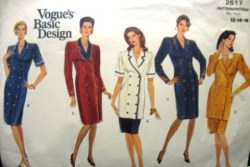 2517 2 BREASTED SS-LS DRESS,TUNIC, SKIRT PATTERN 12-16