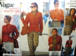 2518 Vogue EZ LS TOP, STRAIGHT- FLARE SKIRT, RAISED WAIST PANTS PATTERN 6-10, 12-16 CHOICE