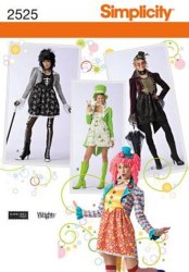 2525 FUNKY FUNNY SASSY GOTH STEAM MS COSTUMES PATTERN 14-20