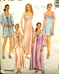 2528 ROBE 2 LENGTHS,BED JACKET,GOWN LENGTHS PATTERN 16-22