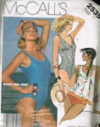2535 MCCALLS PALMER PLETSCH ONE PIECE CUSTOM FIT SWIMSUITS PATTERN 16,, 8
