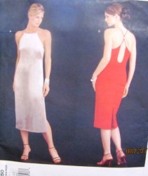 2550 A KLEIN  BACK STRAPPY STRT DRESS LENGTHS PATTERN 8-12