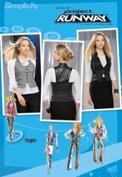 2556 SIMPLICITY RUNWAY CUTOUT DESIGNER VEST CUP PATTERN 4-12; 14-22 B.C.D UNCUT CHOICE