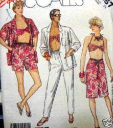 2557 MCCALLS CALYPSO JACKET, BRA, SKIRT, PANTS, SHORTS PATTERN 12,14