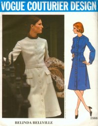 2566 BELINDA BELLVILLE LS PINTUCK COATDRESS,BELT PATTERN 16