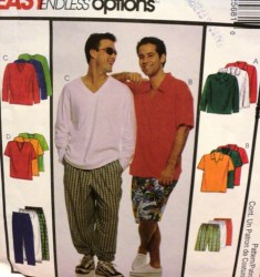 2568 MR PULL ON PANTS, SHORTS, SS-LS V-TOPS PATTERN S-L,XL-XXL