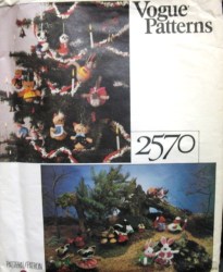 2570 VOGUE SWEET 10 ANIMAL ORNAMENTS 70S XMAS PATTERN