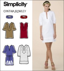 2584 TUNIC, HDBAND SLVS/ BORDER PRINT OR NOT PATTERN 4=12
