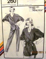 260 S&S EZ KIMONO WRAP LENGTHS,REVERSIBLE,BELT PATTERN S-L