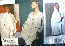 2620  VOGUE BETTY JACKSON LONG SHIRT, HOODIE OR NOT PATTERN 6-10 UNCUT