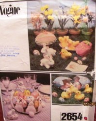 2654 EASTER CNTRPC ,EGGS, BUNNY, CHICK, DUCKS PATTERN