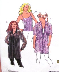 2660 STRAPPY CAMISOLE,SS-LS BUTTON TUNIC TOP PATTERN XS-XL