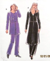 2665  KWIK SEW LONG L.S. TUNIC LENGTHS, SKINNY PANTS KNIT PATTERN XS-XL