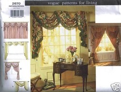 2670 VOGUE SWAGS, JABOTS VICTORIAN WINDOW COVERINGS  PATTERN