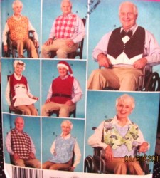 2687 ADAPTIVE ADULT BIB,CLOTHING  PROTECTORS, HATS PATTERN