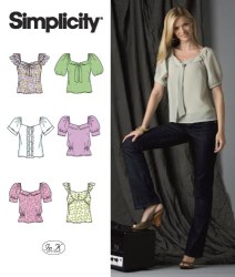 2697 SIMPLICITY SS/SLEEVELESS PEASANT TOPS PATTERN 4-12