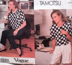 2701 VOGUE  EZ TAMOTSU SS BUTTON TOP,  SHORTS, PANTS PATTERN 6-16 2 SIZES CHOICE UNCUT