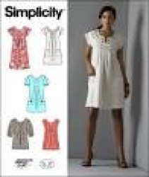 2702  SIMPLICITY CUTE POCKET DRESS SLEEVES OR NOT, LENGTHS, TUNIC PATTERN 6-22 2 SIZES CHOICE NEW