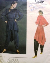 2702 VERSACE SULTRY LONG BACK TUNIC,SASH,HAREM PANTS PATTERN 10
