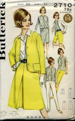 2710 60 CARDIGAN JACKET,SS BLOUSE,SKIRT,PANTS LENGTHS PATTERN 14