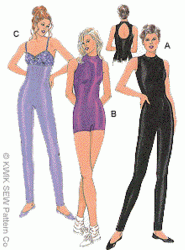 2722 STRETCHY KEYHOLE UNITARDS LENGTHS PATTERN XS-XL