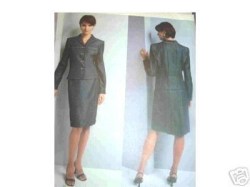 2723  VOGUE OSCAR SHIRT-JACKET, BACK PLEAT A- SKIRT PATTERN 8-12,14-18