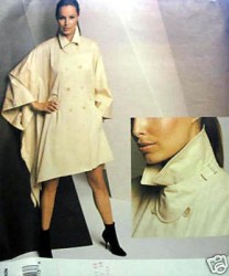 2724 Vogue D K N Y 2 BREASTED POCKET PONCHO PATTERN 8-18 Uncut