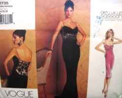 2735 SASSOON STRAPPY EMPIRE DRAPE DRESS,TRAIN PATTERN 14-18