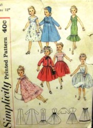 2745  SIMPLICITY 18''  or 21" REVLON, TONI DOLL SUIT, NITIE, COAT, HAT, HAREM DRESS PATTERN choce