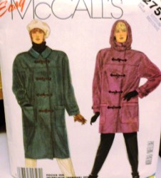 2757 UNLINED TOGGLE COAT LENGTHS, HOOD PATTERN 10-12, 14-16