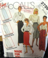 2759  McCalls FIT STRAIGHT SKIRTS LENGTHS EZ PATTERN 10-14 DERRIERE ADJ or 12-16 Uncut Choice