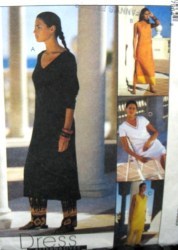 2796 MCCALLS V-DRESS 3 LENGTHS SLEEVES OR NOT, PANTS PATTERN 6-10, 8-12, 12-16