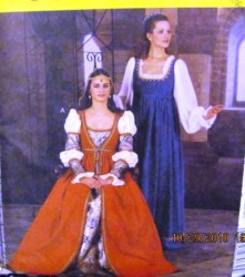 2806 MEDIEVAL RENN GOWN,HEADCOVER,HAT PATTERN  8