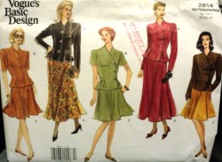 2814 EZ ASYMMETRIC SS-LS TOP,FLARE SKIRT LENGTHS PATTERN 20-24