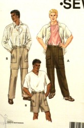 2820 MEN'S CONVERTIBLE ZIP TO SHORTS PANTS PATTERN SM-XXL
