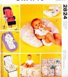 2824 NURSERY ORGANIZER, WALL ,CRIB, TABLES, CUSHION PATTERN