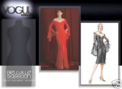 22848 VOGUE BELLVILLE SASSOON RUFFLE LACED SLIT DRESS,  TRAIN PATTERN 6-10 OR 12-16 CHOICE UNCUT