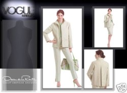 2854 VOGUE OSCAR DELARENTA ZIP JACKET, TAPER PANTS, SKIRT PATTERN 6-22 3 SIZES choice uncut