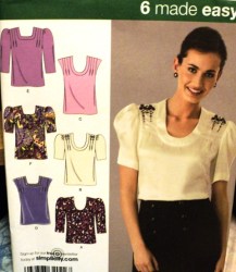 2856 6 EZ CAREFREE TOPS SLEEVES OR NOT PATTERN 16-24