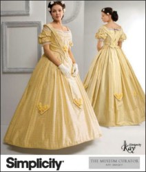 2881  Simplicity GLAM CIVIL WAR COSTUME SS TOP, FLOOR SKIRT PATTERN 8-24 2 sizes choice uncut