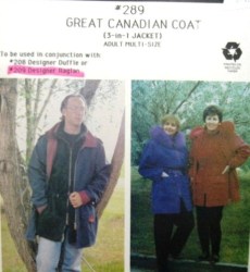 289  CANADIAN/ AMERICAN MACPHEE  3 IN 1 COAT SHELL PATTERN 32-46