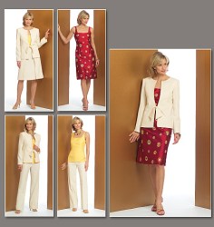 2909 VOGUE EZ TIE JACKET,  STRAPPY DRESS, TOP, BOTTOMS PATTERN 6-10,  12-16; or 18-22 UNCUT CHOICE 