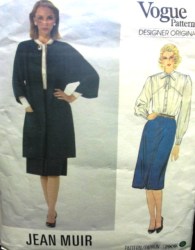2909 JEAN MUIR LONG OPEN JACKET, SKIRT,  BLOUSE PATTERN 10