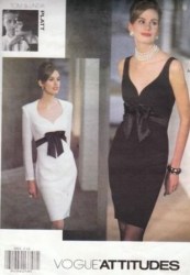 2913 Vogue Platt LO CUT SWEET SHORTER EMPIRE DRESS SLEEVES OR NOT EASY PATTERN 6-10 UNCUT