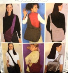 2933 2000 SHAPED ANGLED STRAPPY SLING BAGS PURSES PATTERN