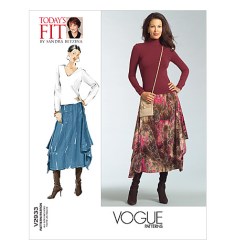 2933 EZ BETZINA DRAPE A-SKIRT, POUCH PATTERN ABC-GHIJ