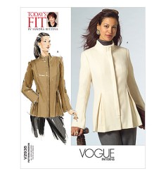 2935  Vogue BETZINA LINED/ UNLINED SWING HIP COAT PATTERN ABC-GHIJ uncut
