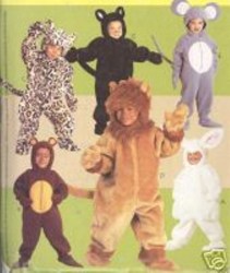 2935 BABE ANIMAL BEAR, BUNNY, CAT, LION, MOUSE JUMPSUIT PATTERN